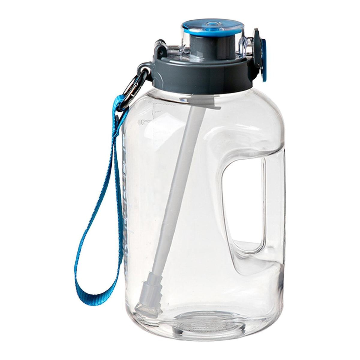 Maxbell Maxbell Water Bottle with Straw Time Marker Sports Water Jug Workout Yoga Gray 1.6L