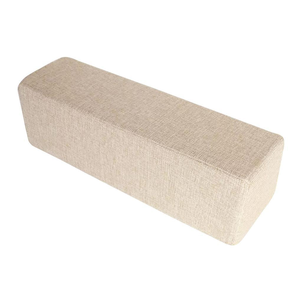 Maxbell Sofa Arm Rest Pillow Creative Waist Backrest Cushion for Reading Bed Sitting Beige