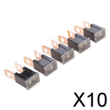 Maxbell 10x 5 Pieces Auto Car FLK-M 32V Male Straight Long Blades PAL Fuses 80A Black