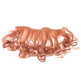 Maxbell Fashion Multicolor 15cm Rinka DIY Doll Wigs Curly Wavy Hairpieces Red Brown - Aladdin Shoppers