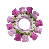 Maxbell Knitted Hair Tie Crochet Ponytail Holder Scrunchie for Gift Festival Wedding Deep Purple