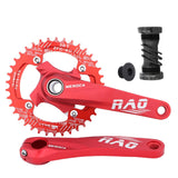 Maxbell Bike Crankset 104BCD Chainring 8 9 10 11 Speed BMX Component red axis 38T - Aladdin Shoppers