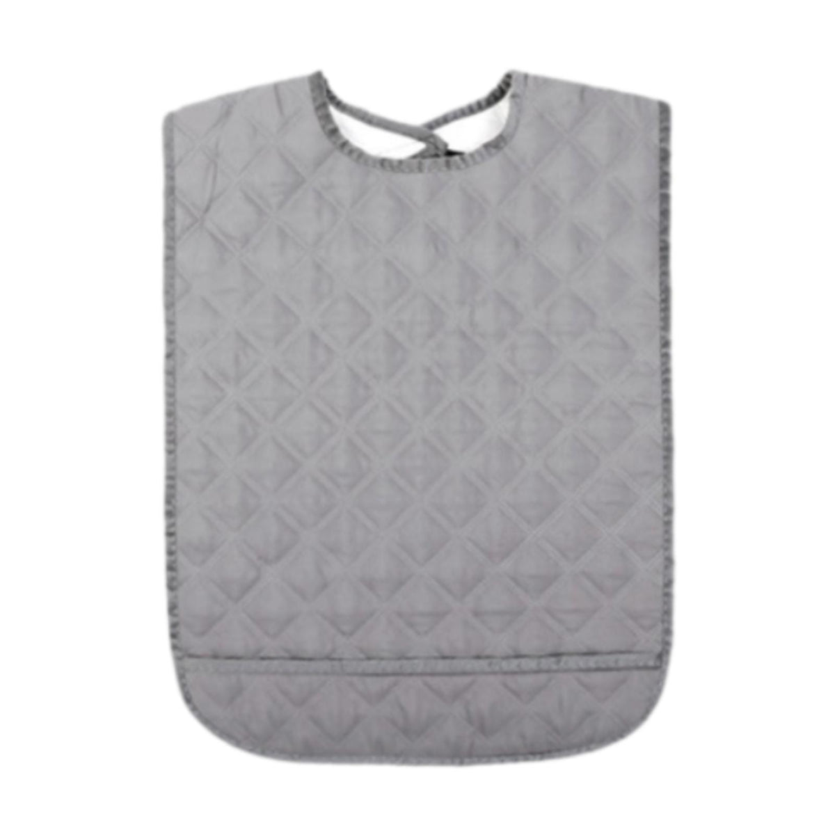 Maxbell Large Elder Bib Washable Reusable Practical Adult Bibs for Eating for Adults Gray S