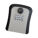 Outdoor Key Storage Lock Box 4 Digit Wall Mounted for Garden Indoor Home Gray