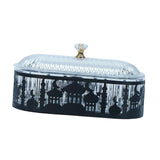 Maxbell Ramadan Tray with Lid Metal Candy Dish for Festive Atmosphere Dessert Family