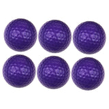 Maxbell 6Pcs Golf Floating Balls Practical Practice Aid for Golfers Pool Competition Purple