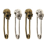 Maxbell Retro Fashion Skull Head Pins Accessories Supplies DIY Jewelry Finding 4Pcs Silver & Gold 50x14mm for Clothing Bag Necklace Bracelet - Aladdin Shoppers