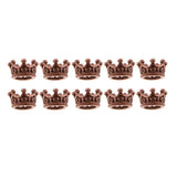 Maxbell 10 Pcs Mini Crown Charms Beads for Jewelry Findings Making 6 x11mm Red Copper - Aladdin Shoppers