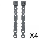 Maxbell 4x2Pcs System Malice Clips Strap Buckle Nylon Magazine Pouch Accessory gray