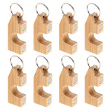 Maxbell 8pcs Wooden Fly Fishing Rod Rack Holder Magnetic Rod Guard Transport System