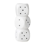 Maxbell Dice Vase Table Centerpiece Creative Ceramic Vase for Bookshelf Desktop Cafe L