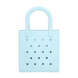Maxbell Women Girls Beach Bag Waterproof Tote Bag Handbag Portable Summer Travel Bag Light Blue