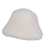 Maxbell Women Fisherman Hat Windproof Snow Cap Bucket Hat for Travel Outdoor Walking White