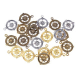 Maxbell 20pcs DIY Compass Pendant Vintage Charms Jewelry Handmade Craft Accessories - Aladdin Shoppers