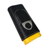 Maxbell Cigar Case with Cutter PU Leather Portable Travel Case for Lovers Father Man