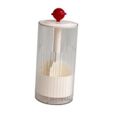 Maxbell Makeup Brush Holder Automatic Lifting Transparent for Countertop Office Dorm Red and White