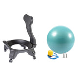 Maxbell Yoga Ball Chair Stable Sturdy Fitness Yoga Ball Chair for Office Fitness Gym Green