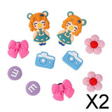 Maxbell 2xBeach Bag Charms Accessories 1.2cm Long DIY Handmade PVC Totes Charm Inserts