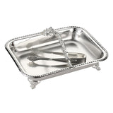 Maxbell Serving Tray Club Home Party Countertop Coffee Table Guest Towel Holder Tray Argent