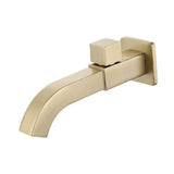 Maxbell Sink Tap Modern Square Wall Mounted Basin Tap for Commercial Bathtub Kitchen gold  upper open