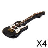 Maxbell 4x1:12 Dollhouse Miniature Music Instrument Black Electric Guitar