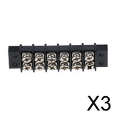 Maxbell 3xMarine Boat RV 12V 30A 6 Ways Screw Terminal Block Bus Bar Splits 1 In 6 Out