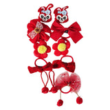 Maxbell 10Pcs Cartoon Girls Hair Ties Cute Soft Rubber Bands for Kids Girls Children Style E