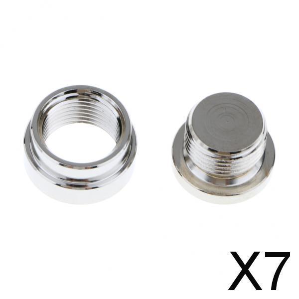 Maxbell 7xM18X1.5 O2 Oxygen Sensor Step Style Bung Port Nut Fitting w/ Plug Universal