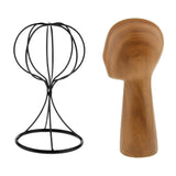 Maxbell 2pcs Mannequin Manikin Head Model Hair Wigs Caps Hat Display Holder Rack