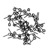 Maxbell Maxbell 50 Pieces 13mm Carp Fishing Chod Boilie Screw with Ring Pop Up Peg Pellet Holder Bait Stop Matte Black Terminal Tackle