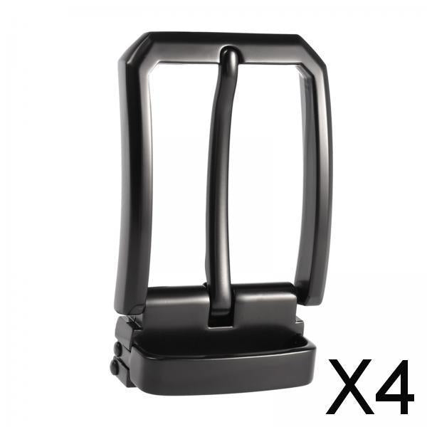 Maxbell 4xBelt Buckle Rectangular Metal 35 mm Classic Heavy Duty Pin Buckle Black