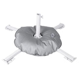 Maxbell Patio Umbrella Stand Sturdy Sun Shade Umbrella Stand for Terrace Deck Garden White With Water Bag