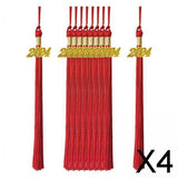 Maxbell 4x10x Graduation Cap Hat Tassel Academic Charm Supplies Ceremonies Accessories red