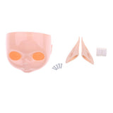 Maxbell 12" Doll Faceplate Backplate Head Elves Pointed Ears Set for RBL Neo Blythe