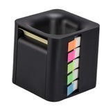 Maxbell 5 in 1 Sticky Note Holder Dispenser Students Study Workers Sticky Index Tabs Black