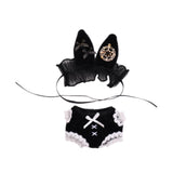 Maxbell 2x2 Pieces Dolls Bunny Girl Bodysuit with Headband for 10-15cm Dolls Boy Dolls