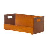 Maxbell Wood Coffee Cup Holder Coffee Bar Organizer for Creamer Stirrers Tea Packets