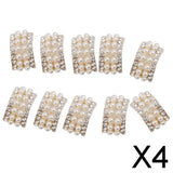 Maxbell 4x10 Assorted Gold Crystal Rhinestone Button Brooch Bouquet Crystal