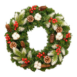 Christmas Wreath Front Door Wreath Winter Wreath for Festival Farmhouse Xmas 50cm