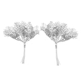 Maxbell Artificial Fake Leaves Bunch DIY Foliage Leaf for Home Decor Silver