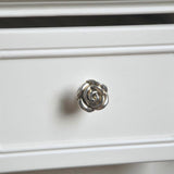 Maxbell 2 x Antique Silver Rose Cabinet Drawer Furniture Door knob Handle Pull Hardware 33mm