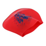 Maxbell Elastic Silicone Swim Cap Swimming Pool Hat for Women Girls Men Red
