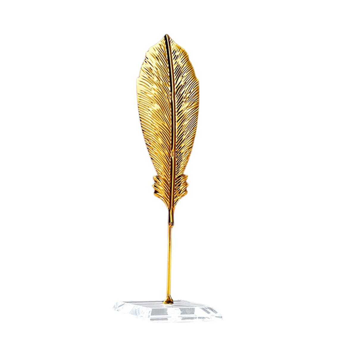 Maxbell Maxbell Metal Leaf Statue Leaf Shaped Figurine Leaf Sculpture for Bar Bookshelf Banana Leaf 21.5cm