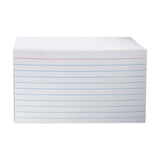 Maxbell Ruled Memo Note Flashcards Study Cards Notecards for School Learning Meeting 200 sheet white