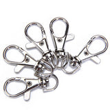 Maxbell 10 Pack 5/16 In Lobster Ring Swivel Trigger Snap Hooks Silver