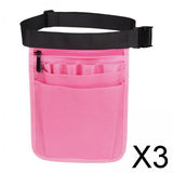 Maxbell 3xNurses Pouch Waist Bag Extra Pocket Quick Pick Organizer Pouch Pink