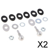 Maxbell 2xCar Vehicle Windshield Spray Nozzle On Front Hood Wiper Washer Spray Silver