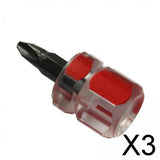 Maxbell 3xPortable Screwdriver Kit Repair Tools Transparent Handle Precision Repair Red