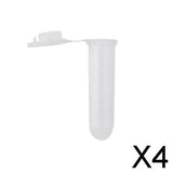 Maxbell 4x10pcs 2ml Plastic Graduated Cylinder Centrifuge Tube Laboratory with Lid