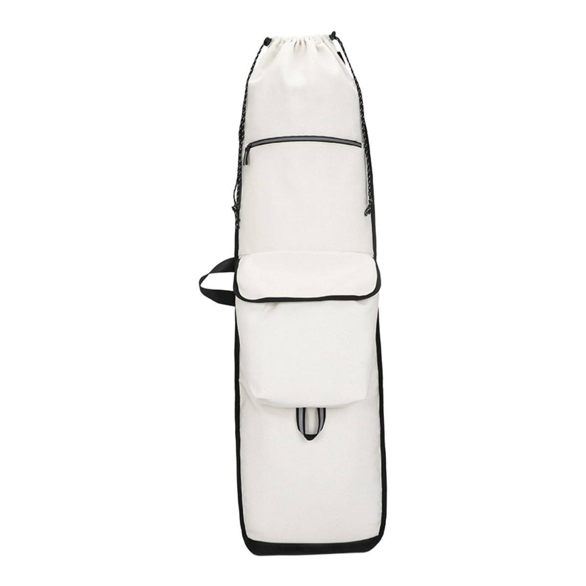 Maxbell Skateboard Backpack Travel Drawstring Closure for Outdoor Activities Fitness White